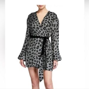Retrofete Gabrielle leopard robe dress